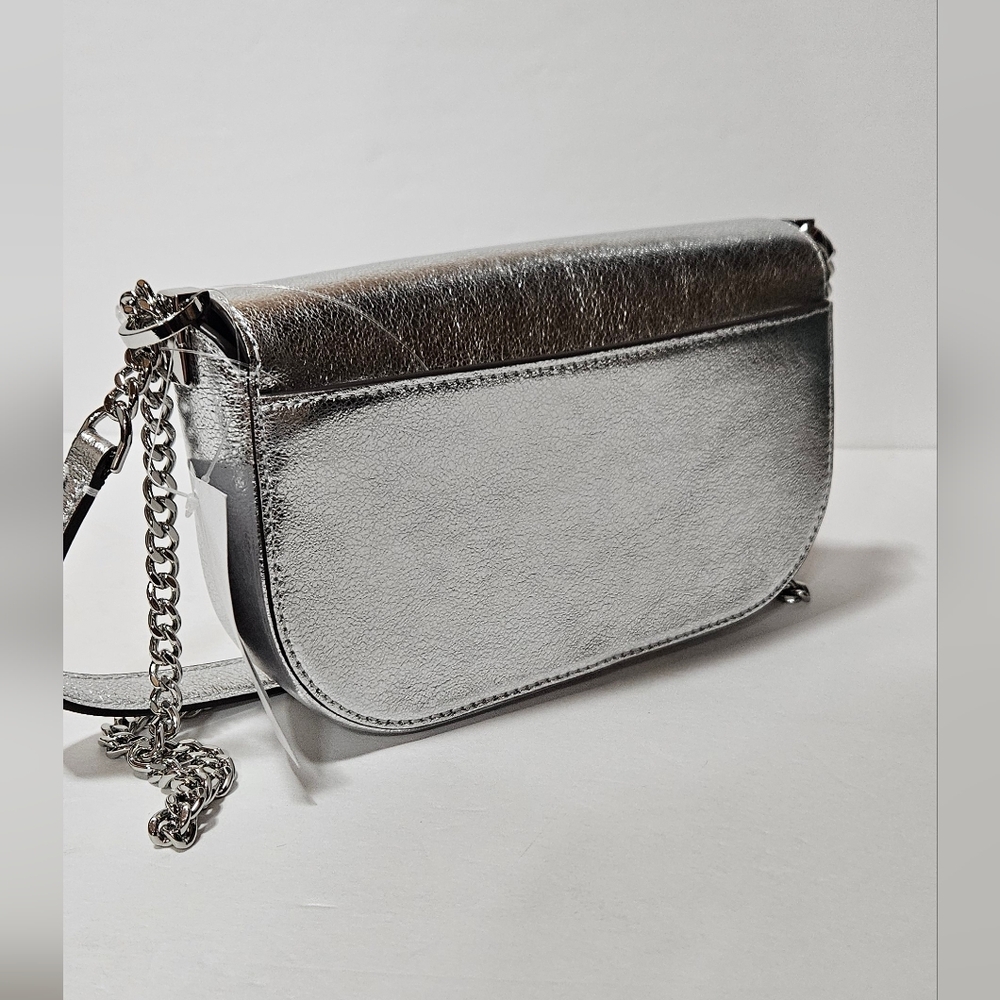 NWT Kate Spade Krista metallic chain flap crossbody bag - Picture 7 of 9